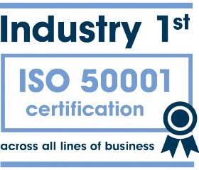 Industry 1st - ISO 50001 certification across all lines of business. 